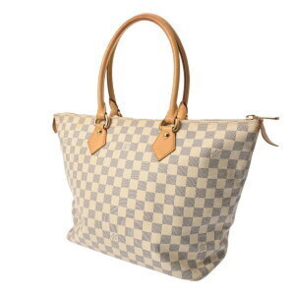 Louis Vuitton Damier Azur White Saleya Tote Bag White Canvas Handbag - Picture 2 of 7